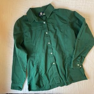 Vintage Forrest green blouse